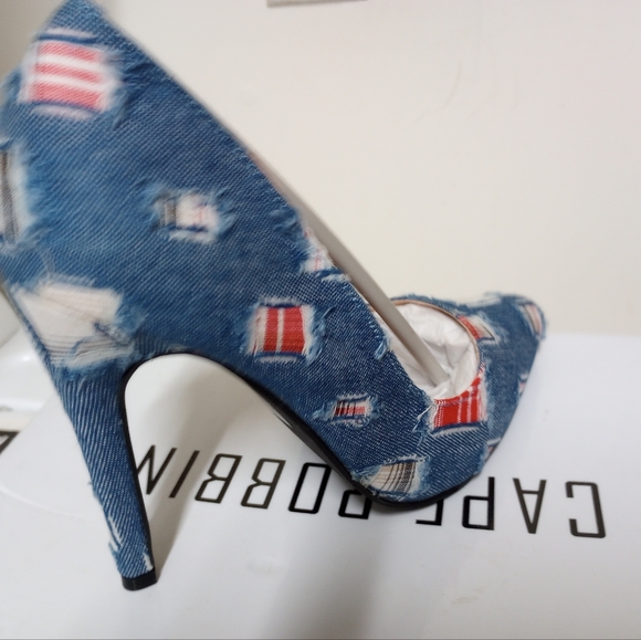 Multicolor jean heels - Picture 2 of 4